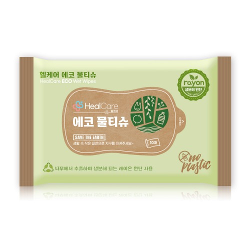 헬케어 생분해 에코 물티슈 10매 300원