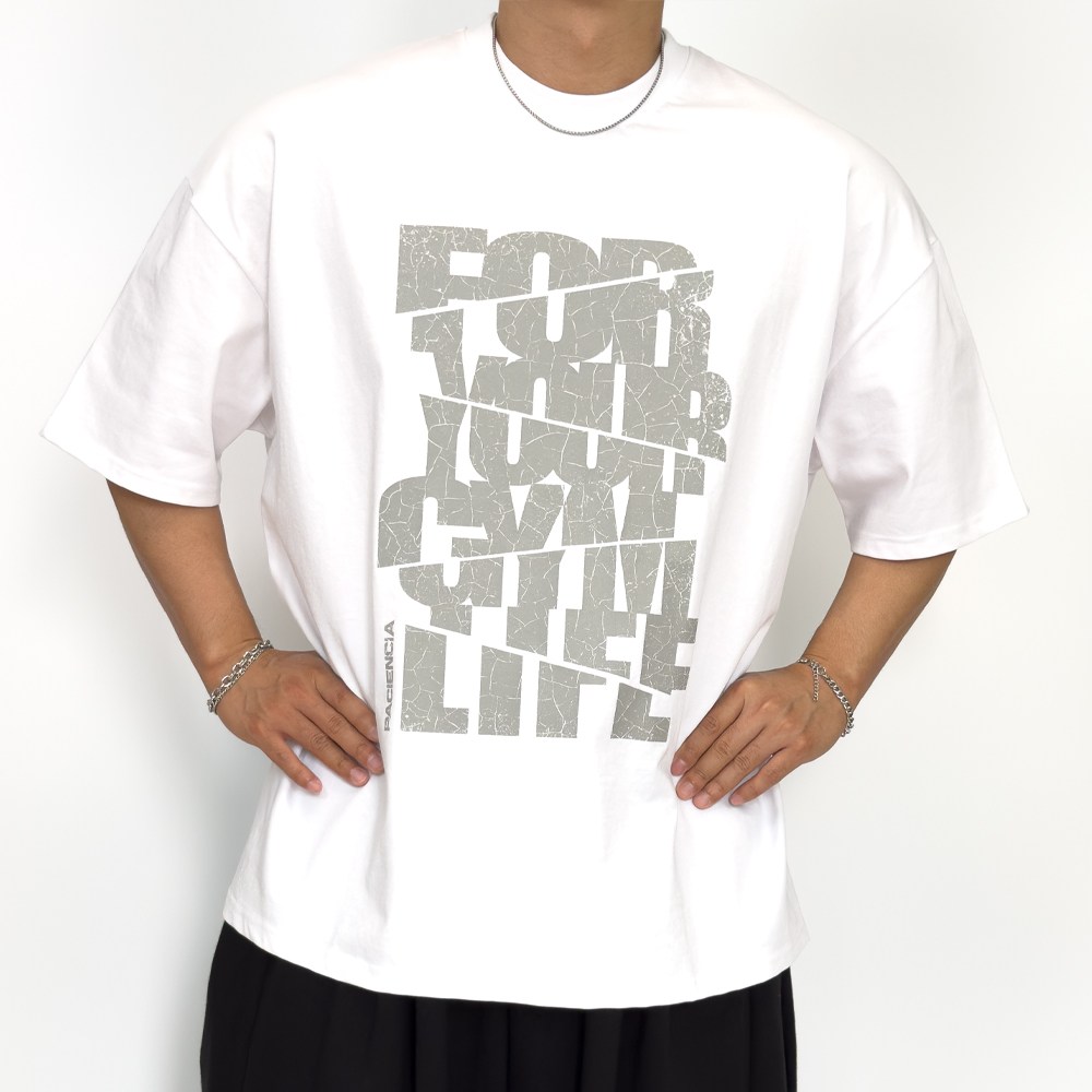 PACIENCIA Crack Mode 오버핏 반팔 티셔츠 43,900원
