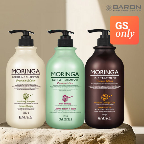 바론 용량 1+ 1 모링가 더 리페어링 샴푸 트리트먼트 600g 택1 32,700원