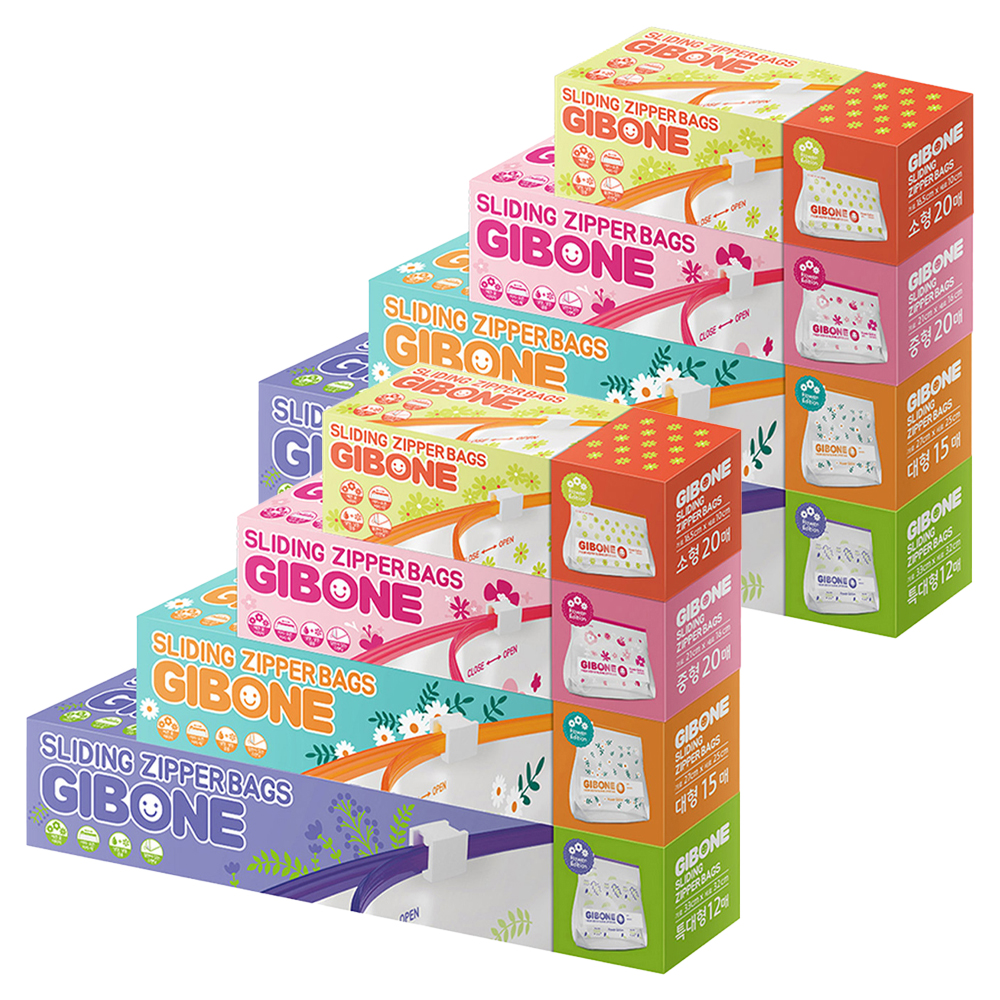 기본에 프레시키퍼 슬라이딩 지퍼백 4종 세트, 혼합, 2세트 25,410원