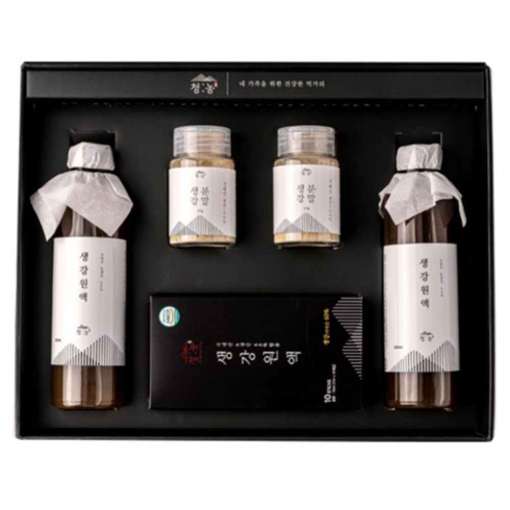 청농 생강원액 선물세트, 생강원액300ml x 2p + 분말25g x 2p + 생강원액스틱 11ml x 10p, 1세트 36,000원