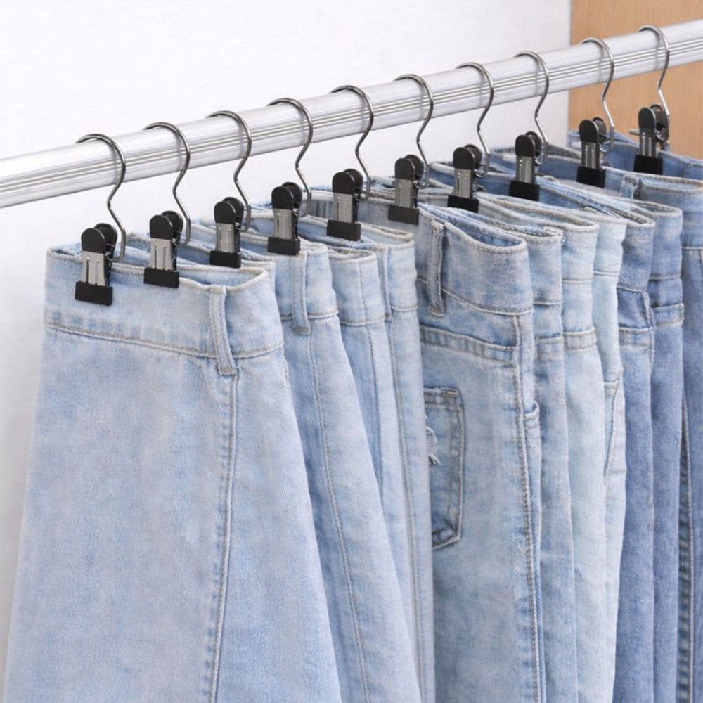 다온이네 자국없는 논슬립 구김방지 바지걸이 치마걸이, 40개, 블랙 9,000원