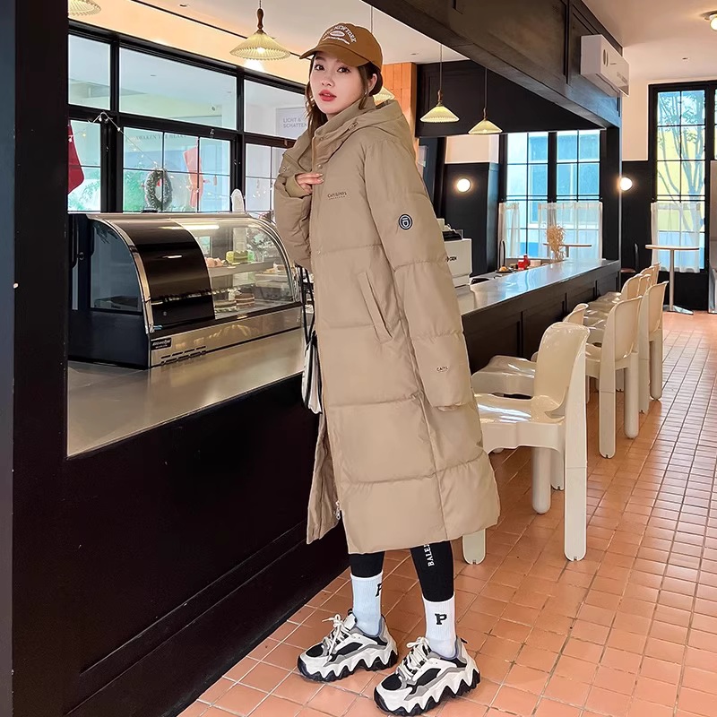 TIMEPURE 여성 롱면패딩 점퍼 겨울 중장기장 후드 면 패딩자켓 오버핏 따뜻한 보온 아우터 슬림핏 체형커버 롱코트 스타일 데일리룩 캐주얼룩 필수템 43,990원