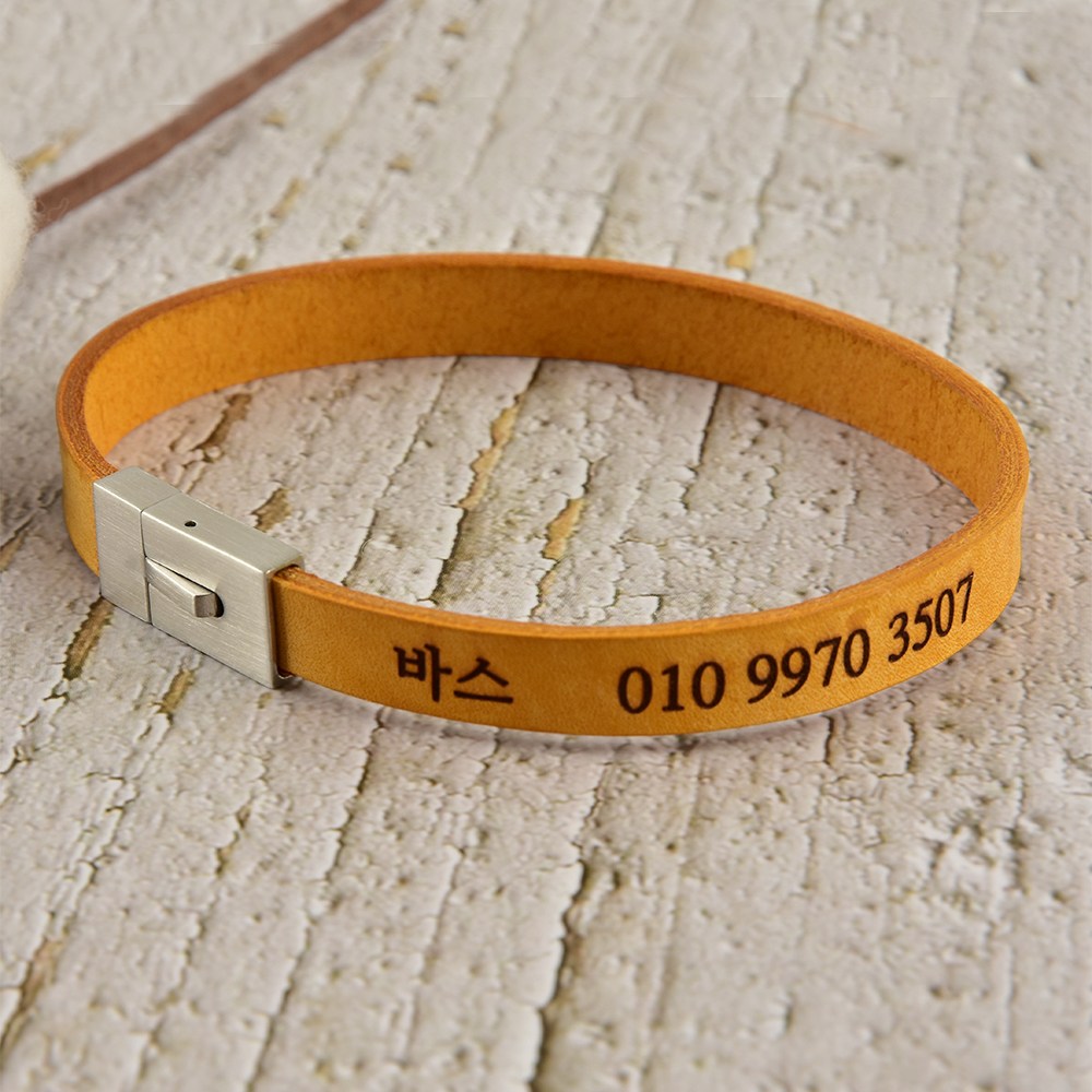 리얼가죽 강아지 고양이 1cm 폭 목걸이 각인인식표 18,700원