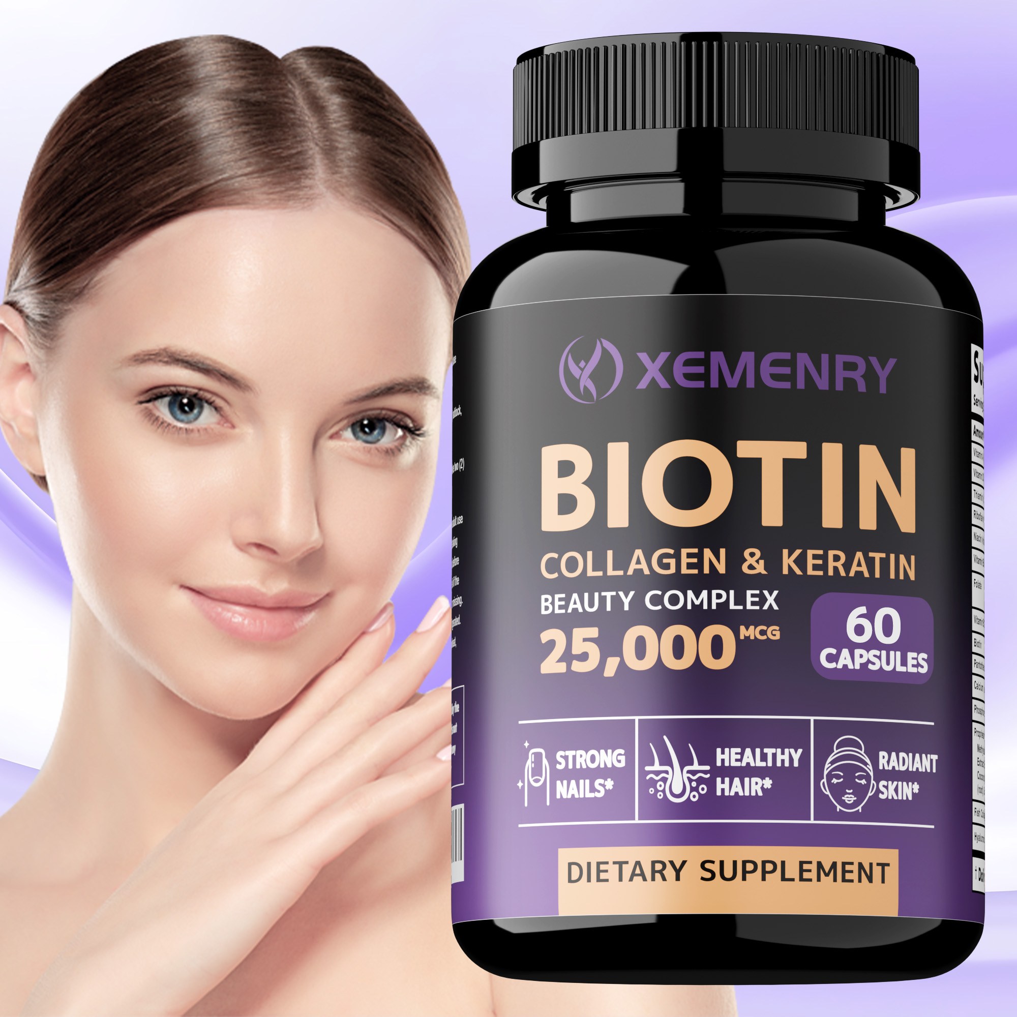 비오틴 기반 콜라겐과 케라틴 - 비타민과 가수분해 케라틴이 머리카락, 피부, 손톱 성장을 지원합니다., 1개, 120정 25,540원