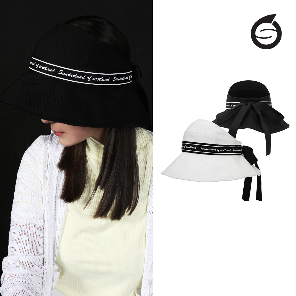 선덜랜드 선덜랜드 여성 리본 포인트 골프 버킷햇 - SLL3MCP119, 1개, 블랙 79,000원