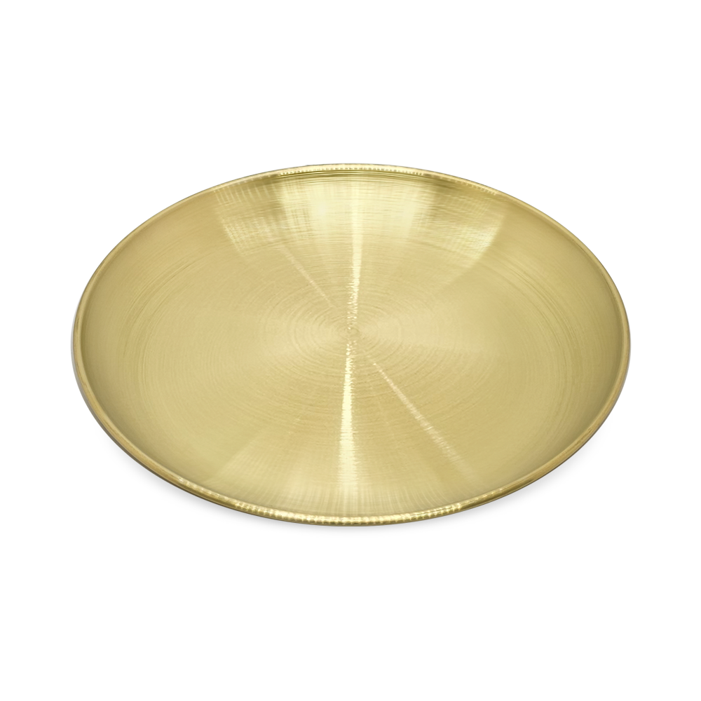 마더쿡 티타늄 원형 접시 식당 업소용 대용량 주방용 찬기 금속 식기, 1개, 골드 2,810원
