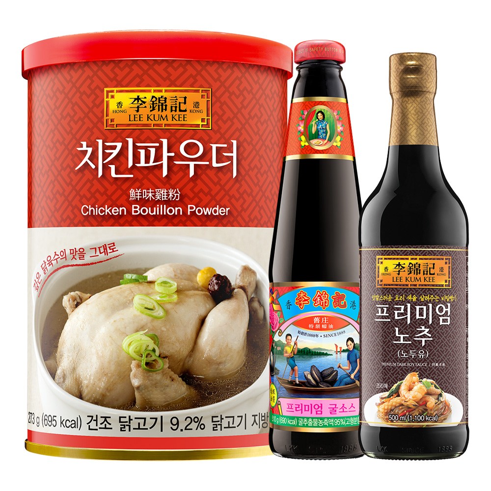 오뚜기 이금기 소스 세트(프리미엄굴소스 510g+치킨파우더 273g+프리미엄노추 500ml), 1.283kg, 1세트 20,900원
