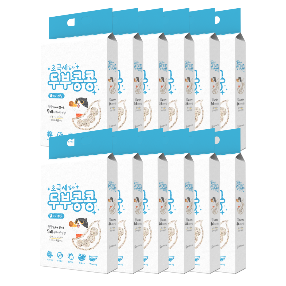 두부콩콩 오리지널 두부모래 2.8kg 총 12봉(총 2박스 배송), 12개 71,150원