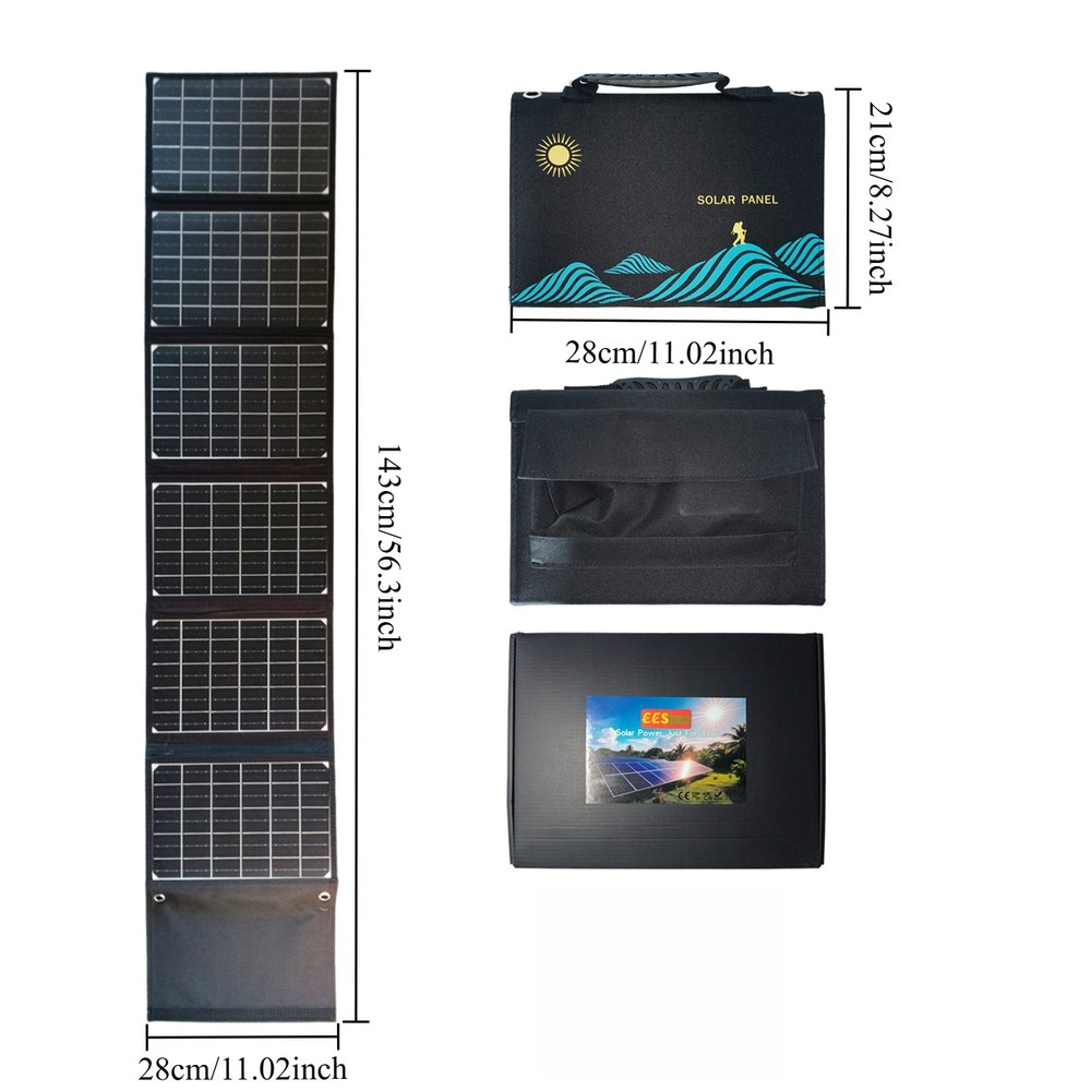 SBAO 60W 100W 비상 전화 캠핑을위한 출력 충전기 휴대용 전원 은행 USB 백업 야외 접이식 태양열 106,400원