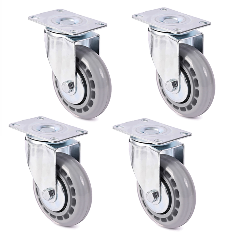 코랙코리아 무소음 인라인 우레탄 가구용 산업용 교체용 캐스터 바퀴, 1세트 26,000원