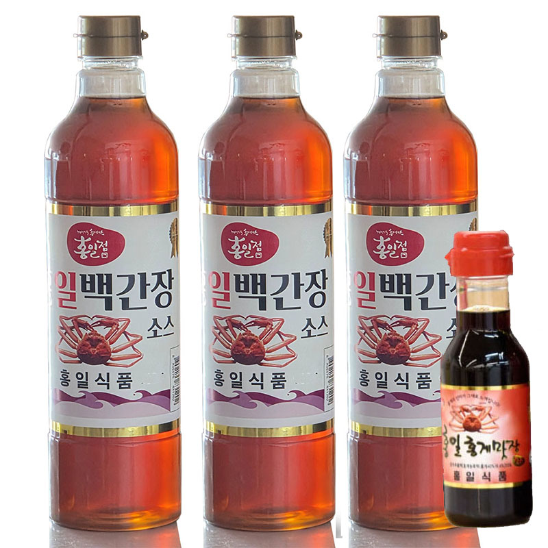[류맛간장200ml증정]홍일식품 진해총판 홍일백간장소스 홍게맛장소스 맑고 깨끗한 감칠맛 국내산 좋은재료를 듬뿍 담았습니다. 15,000원