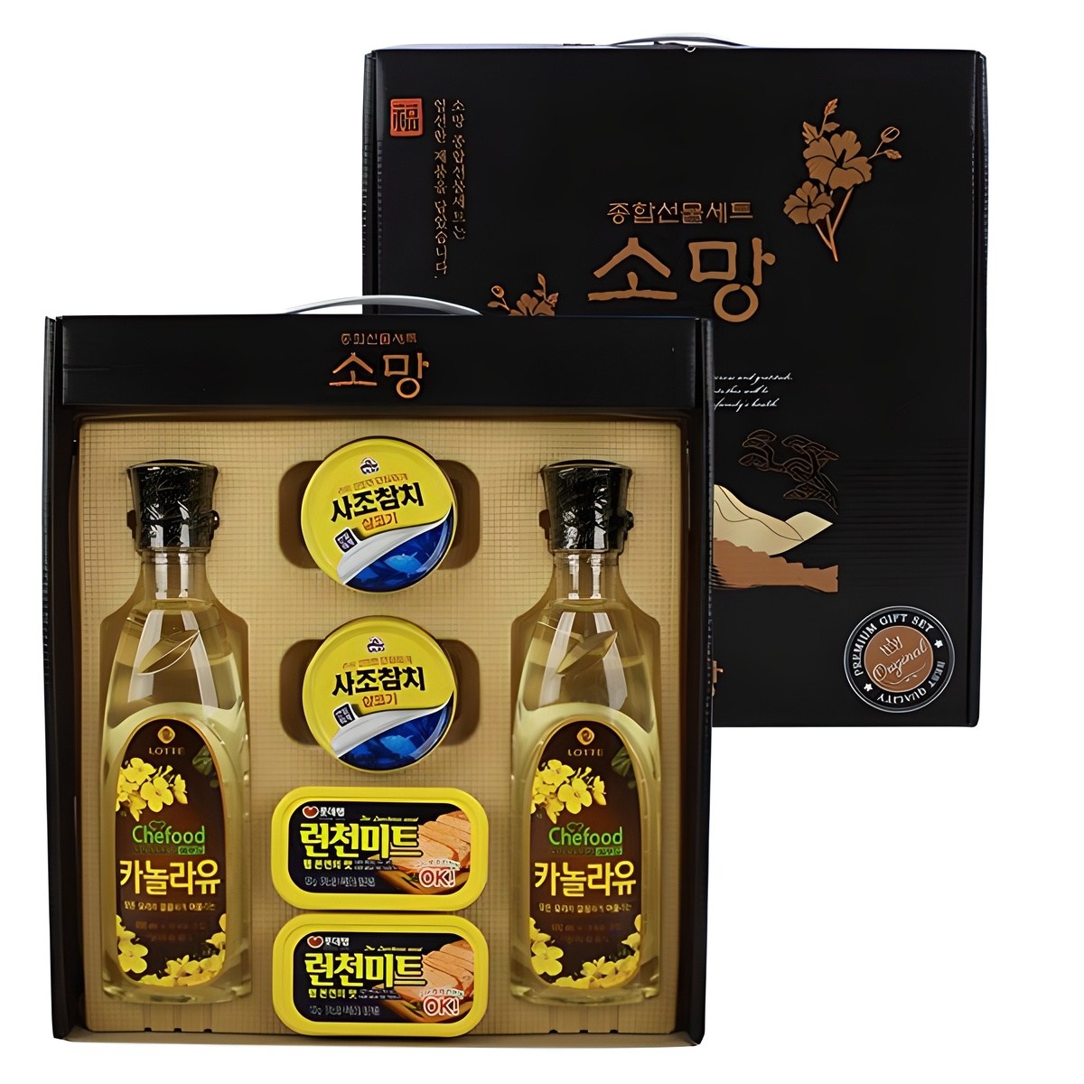 명절선물세트 해표소망종합6P(카놀라유2+오뚜기참치2+햄2) 설날선물 햄세트 참치세트 15,900원