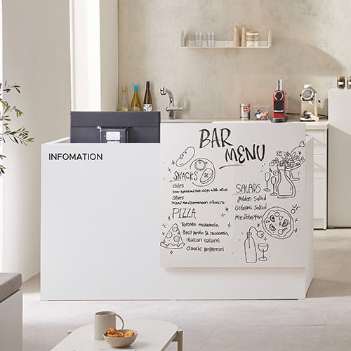 윌로우 에디 매장 카운터 안내데스크 1600 + 매직보드 800 세트 방문설치 289,000원