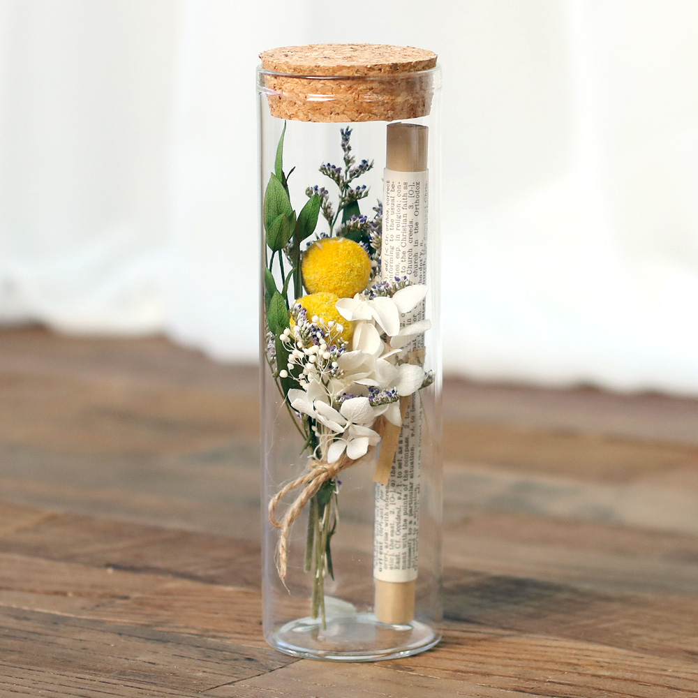 로맨틱노벰버 드라이플라워 유리병 꽃편지 11,800원