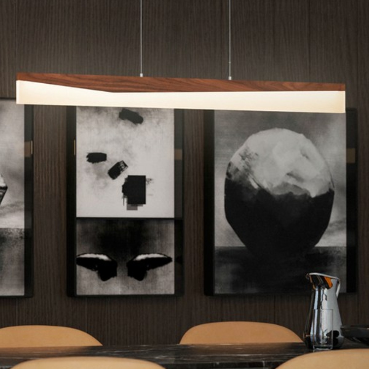 비바 원목 펜던트 식탁조명 인테리어 식탁등 뭉클조명 (월넛_오크) 250,000원