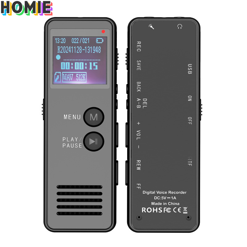 HOMIE 휴대용 소형 녹음기 고음질 디지털레코더 고성능 스마트대화면 8G 36,590원