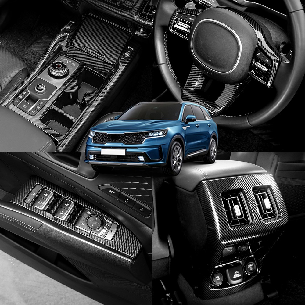 더블랙 호환 4세대 쏘렌토 MQ4 실내 튜닝 모음 카본 몰딩 도어커버 키케이스 윈도우스위치 기어패널 센터페시아 송풍구 사이드미러 2열송풍구 커버 콘솔트레이 패들쉬프트 연장킷 109,500원