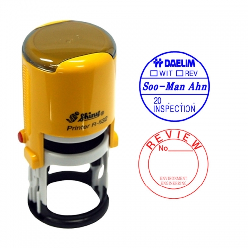 샤이니 R-532 원형스탬프 32mm 업무용스탬프 자동스탬프 주문제작 케이스랜덤, 적색 12,600원