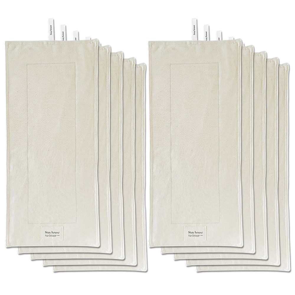 무형광 4겹 고리 소창수건 100% 순면 먼지적고 빠른건조 Stay house, 10개 76,800원