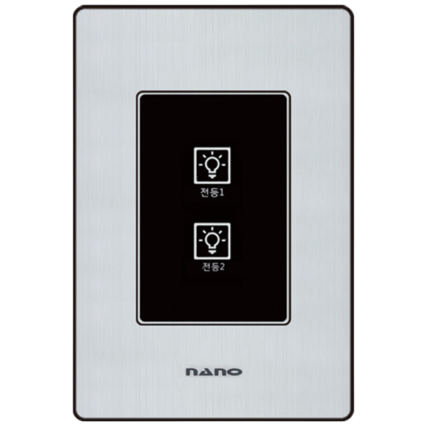 국산 (주) 나노 무선 터치 아트2 스마트 전자식 스위치 2구 블랙 34,500원