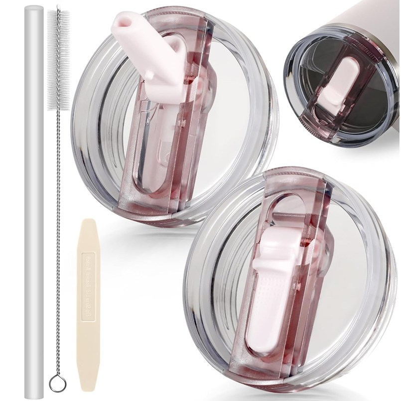 591ml/887ml/1180ml 대용량 텀블러 호환 업그레이드 밀폐 플립 빨대 접이식 뚜껑(분리 가능/청소 간편) 9,790원