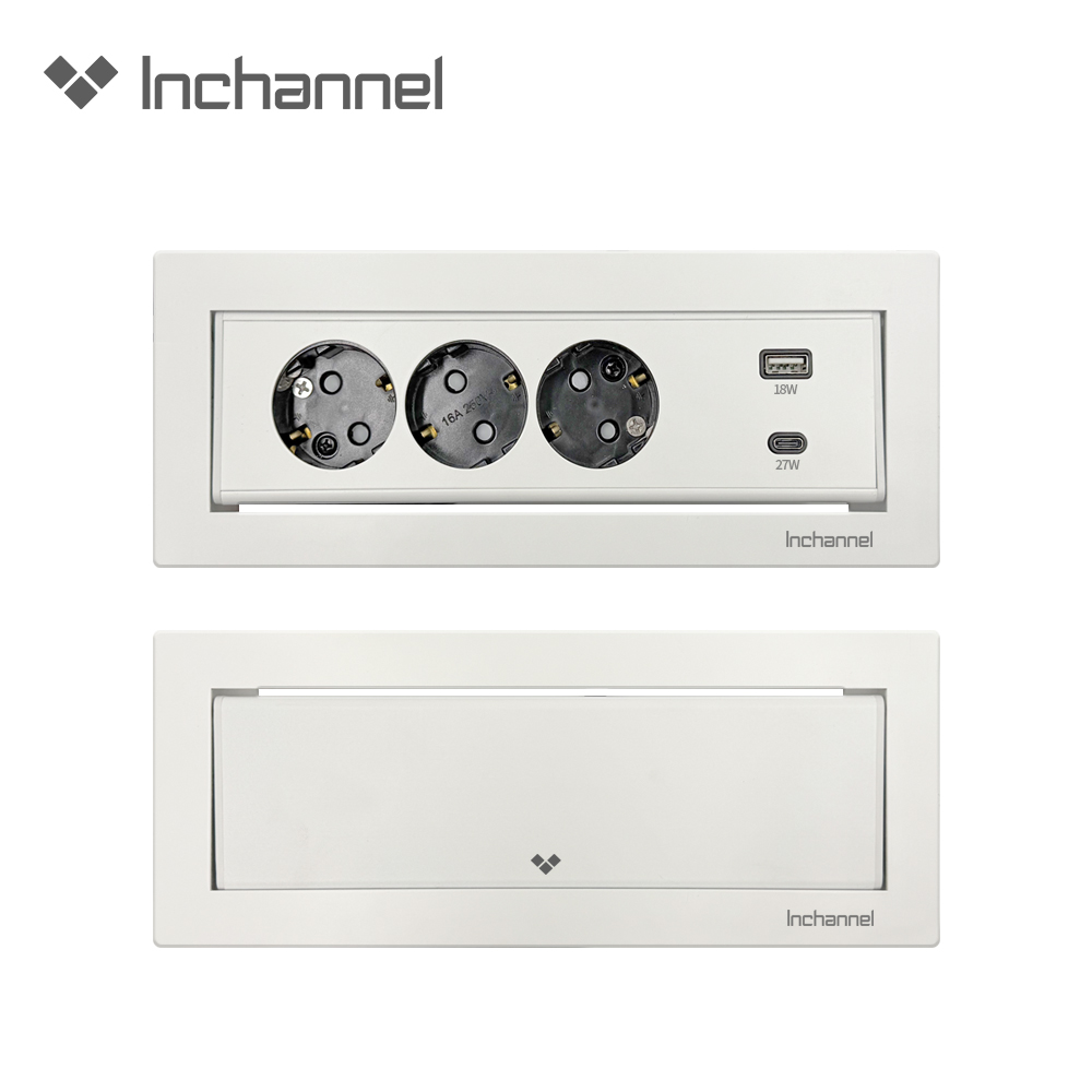 인채널 빌트인콘센트 초고속 무선충전 C타입 회전콘센트 맥세이프 플랫소재 가구매립 아일랜드 92,000원