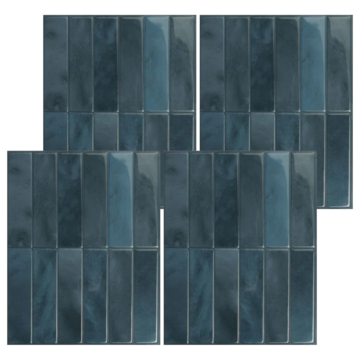 MODUEZ 타일 시트지 3d 접착식 인테리어 4p, 젤리지 블루 21,900원