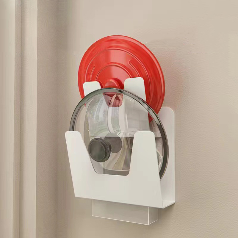 무타공 알루미늄 냄비 뚜껑 걸이 후라이팬 도마, 1개, 화이트, 2단 13,500원