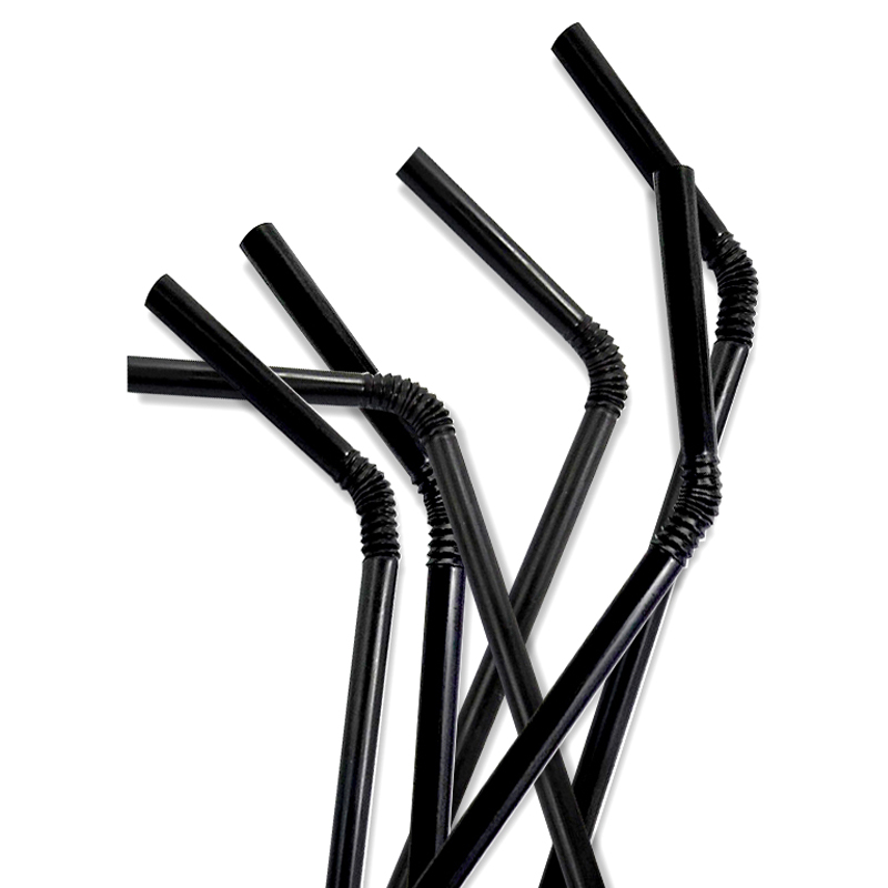 개별포장 자바라 플라스틱 빨대 블랙 7 x 210 mm 5,500원