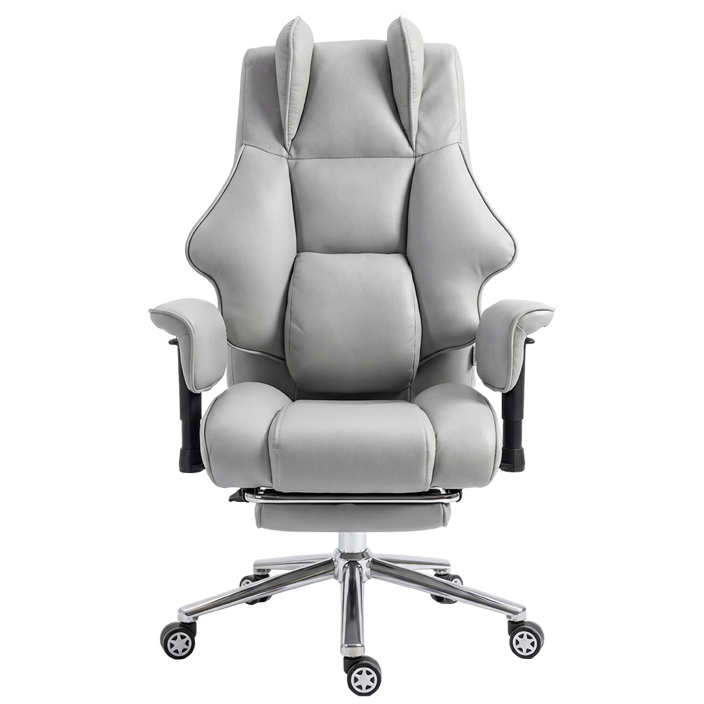 레퓰리 침대형 중역의자 리클라이너 게이밍 의자 고급가죽 사무용 PC방용 컴퓨터 게임용 의자, 그레이 187,950원