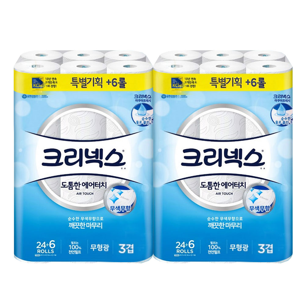 크리넥스 도톰한 에어터치 플러스 30롤 34,040원