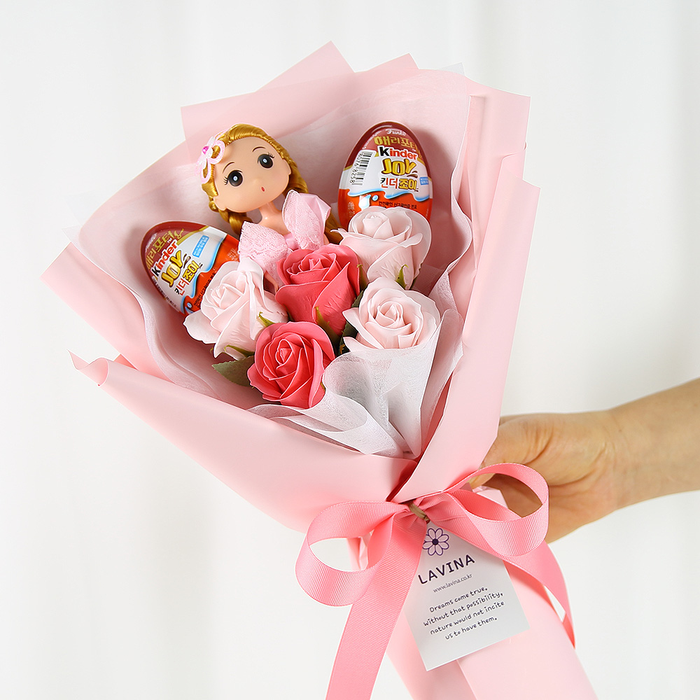 애니 러블리 킨더조이 꽃다발 졸업식꽃다발, 핑크 16,900원