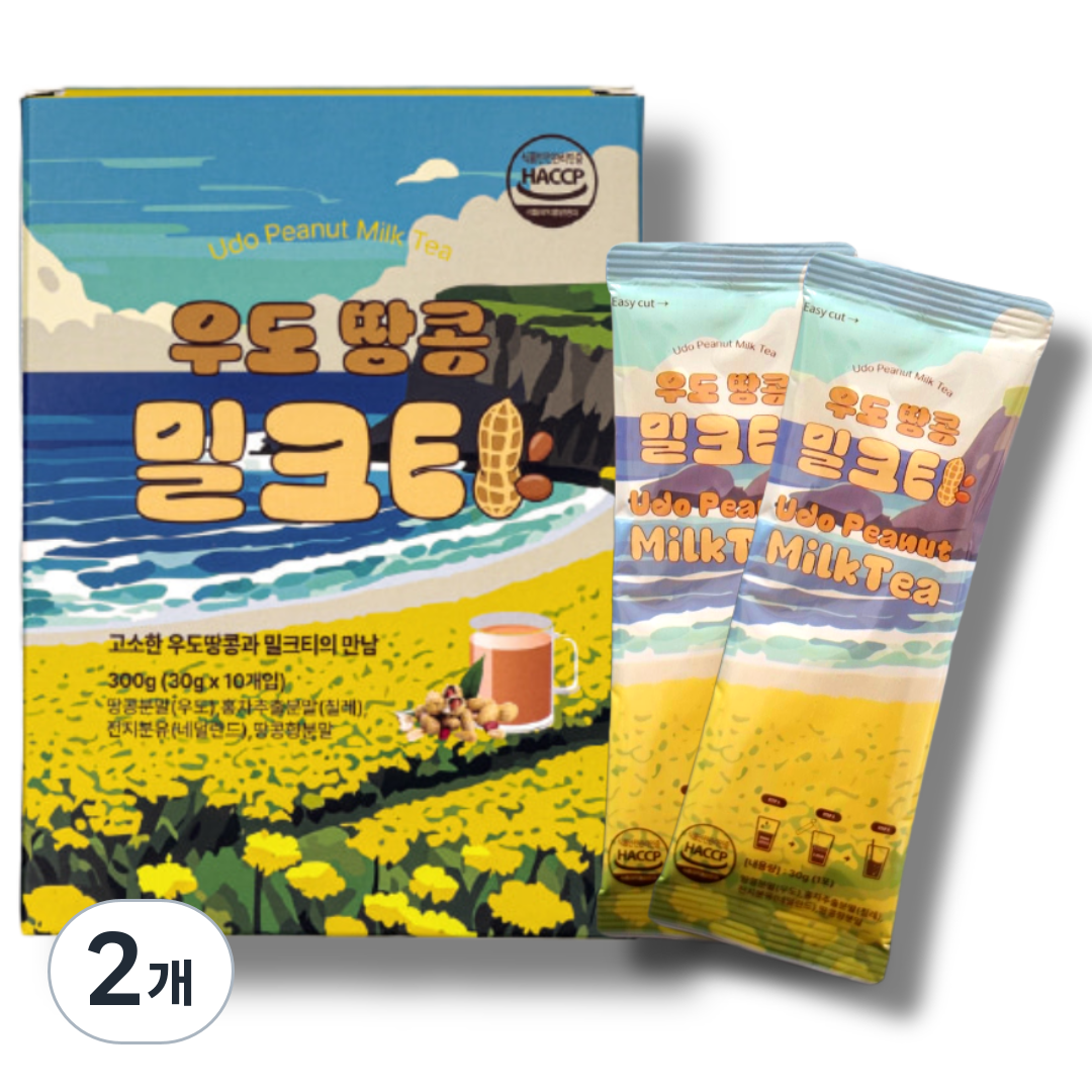 느랑풀 제주산 우도땅콩 밀크티 스틱, 2개, 10개입, 30g 41,000원