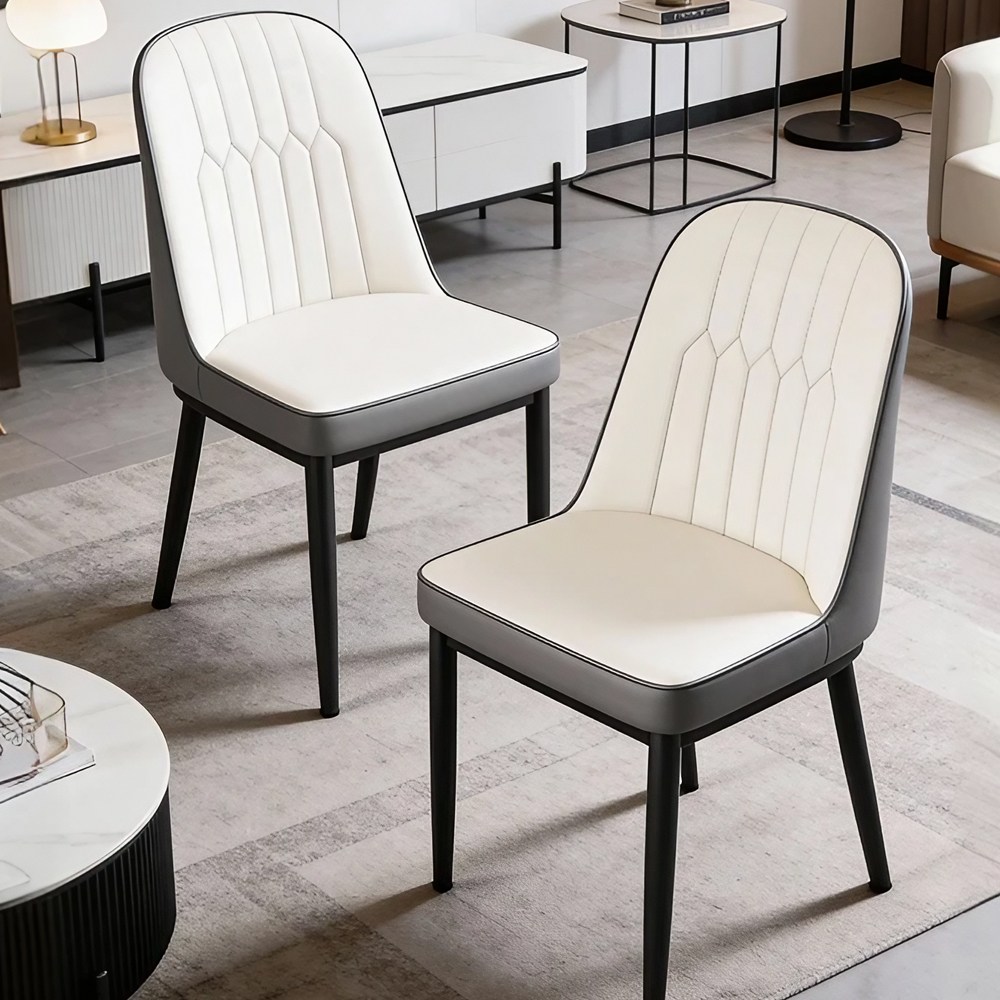 라온프리 일체형 등받이 인테리어 식탁의자, 2개, 아이보리 82,250원