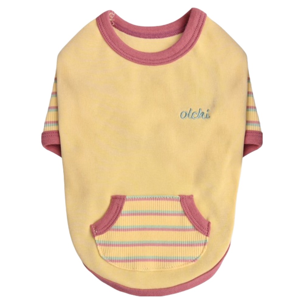 올치 반려동물 캔디 포켓 배색 티셔츠 TS6919, 옐로우, 1개 18,900원