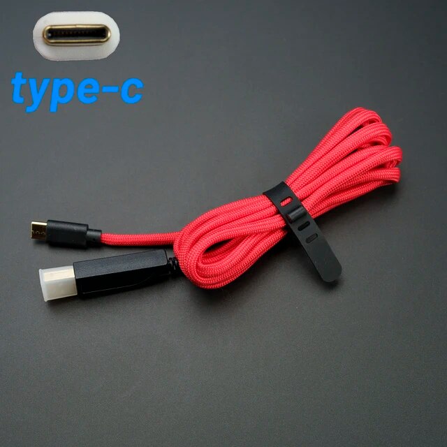 유연한 게임용 파라코드 c형 마이크로 USB 마우스 케이블 GPW G Pro X Superlight R600 SORA Finalmouse Death Adder V3 5 코어 20,620원