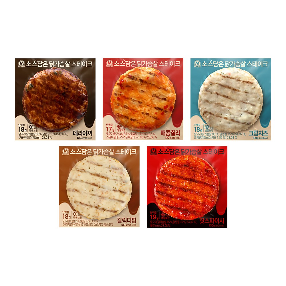 미트리 소스담은 닭가슴살 스테이크 5종 혼합 54,010원