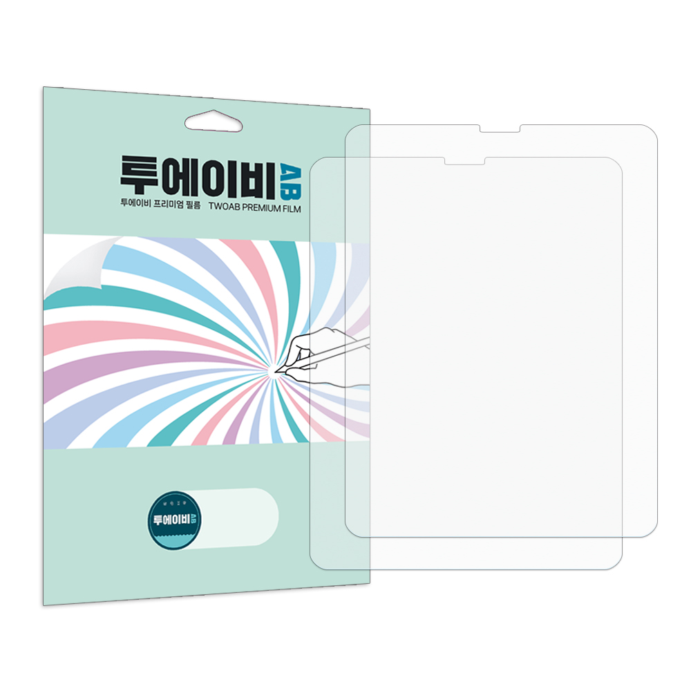 투에이비 아이패드 저반사 지문방지 보호필름 2매 7,400원