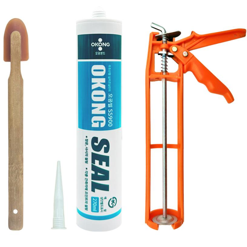 오공 다용도 무초산 실리콘 반투명+플라스틱 건+헤라 9,600원