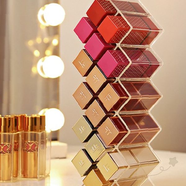 투명 아크릴 다이아몬드 타워형 화장품 수납 립제품 진열 거치대 화장대 정리 소품 7,760원