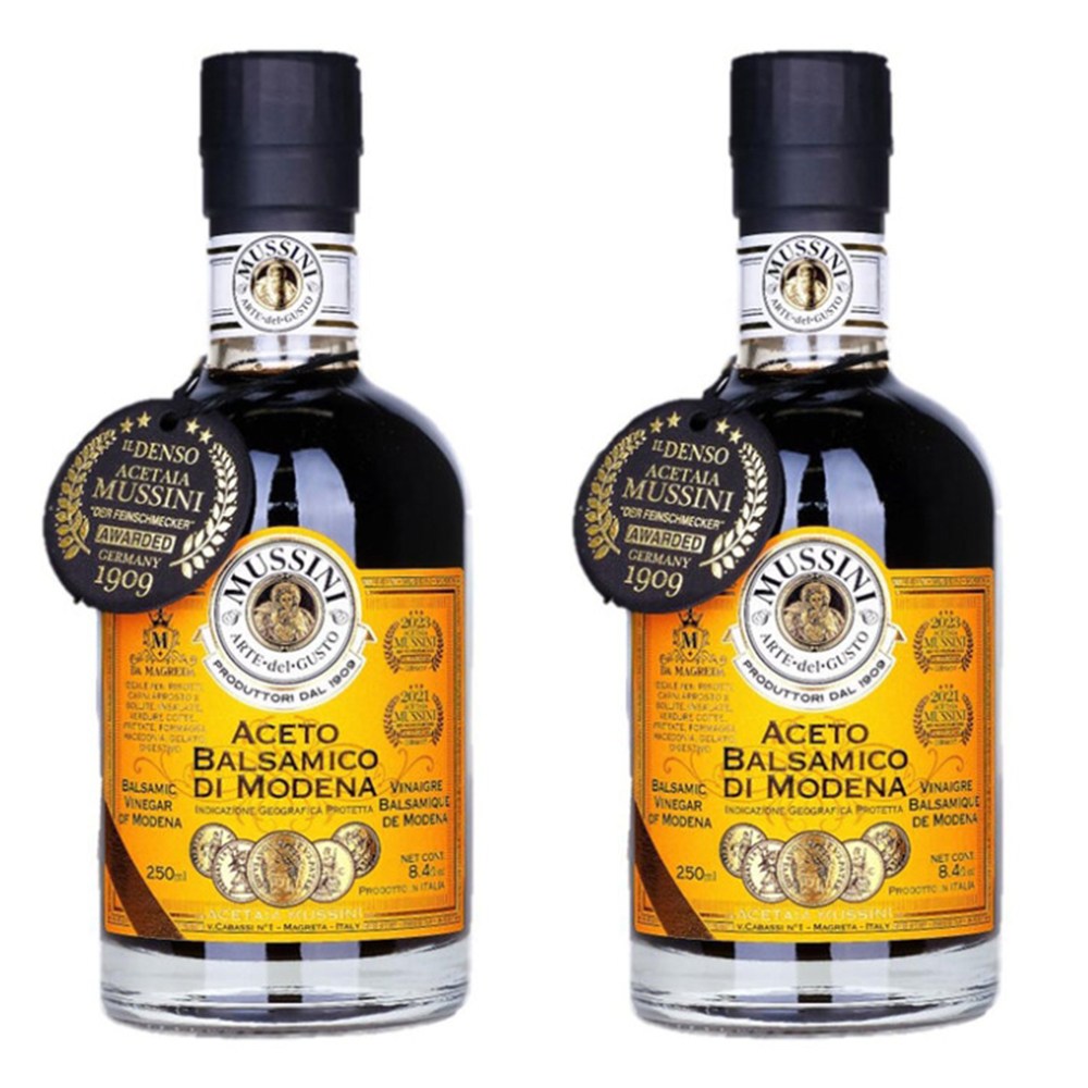 이탈리아 모데나 무씨니 5메달 발사믹 IGP(유럽연합인증) 2병 묶음 할인팩, 250ml, 2개 125,000원