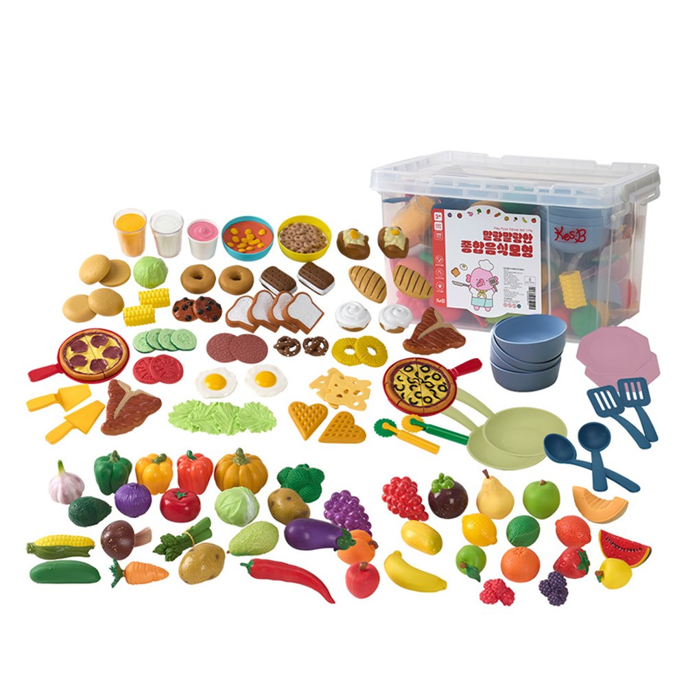 캐스비 플레이 말랑말랑한 종합 음식 모형 119종 세트 298,100원