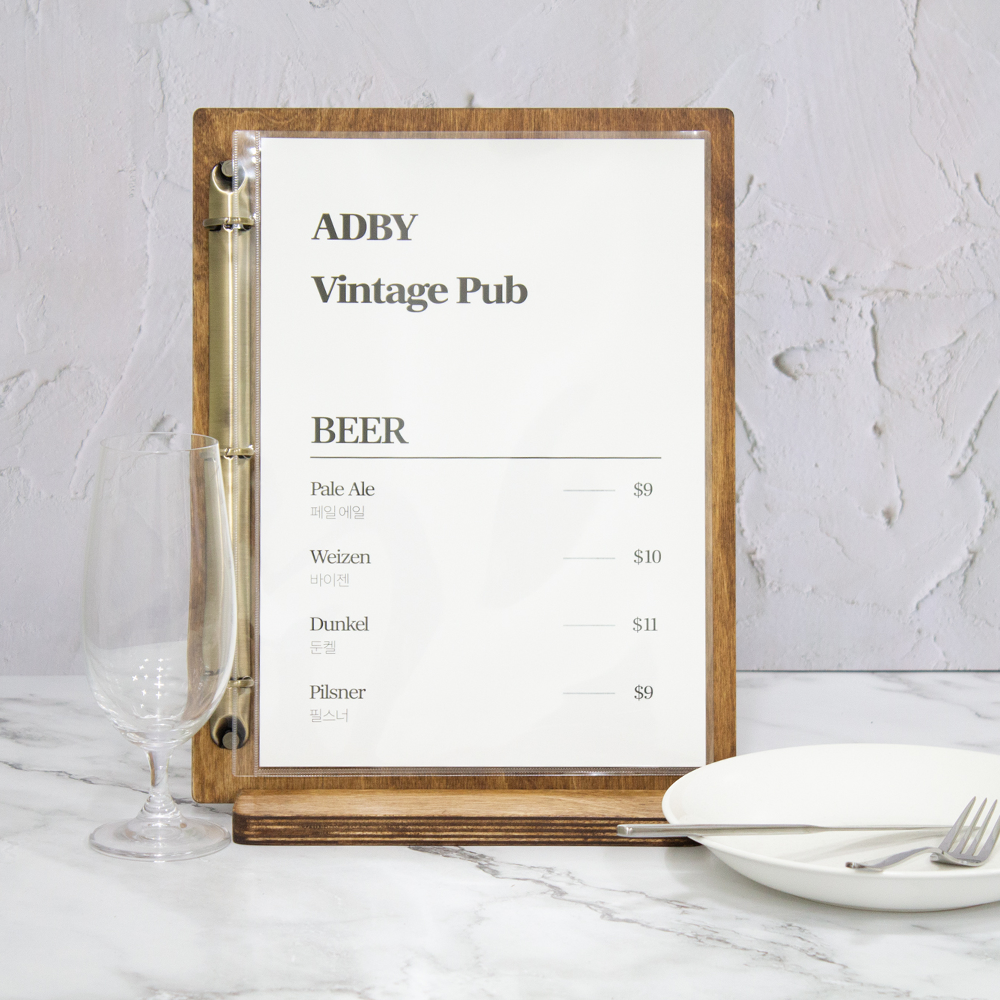 착한배너 업소용 카페 제작 우드 메뉴판, 1개 19,900원