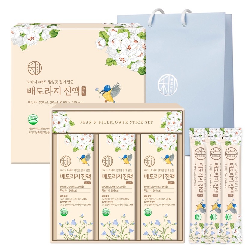 바로이즙 배도라지 진액 스틱세트 + 쇼핑백, 10ml, 30개입, 1세트 19,850원