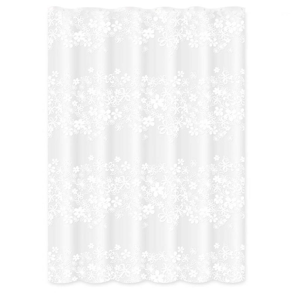 투데이리빙 플라워 방수 샤워 커튼 곰팡이 방지 욕실 가림막 곰팡이 방지 커튼봉 압축봉 무타공 봉세트 + 커튼링 12개 포함 7,800원