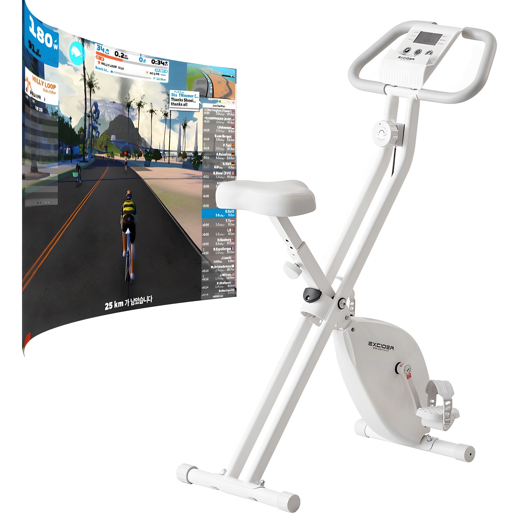 엑사이더 접이식 리얼게임 실내자전거, CF1000Z, 화이트 178,000원