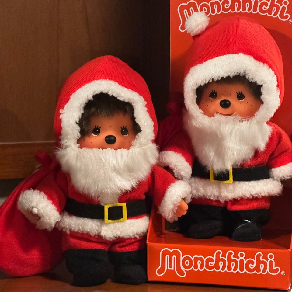 일본 정품 한정판 몬치치 크리스마스 산타 인형, 1개, 크리스마스, 20cm 140,000원
