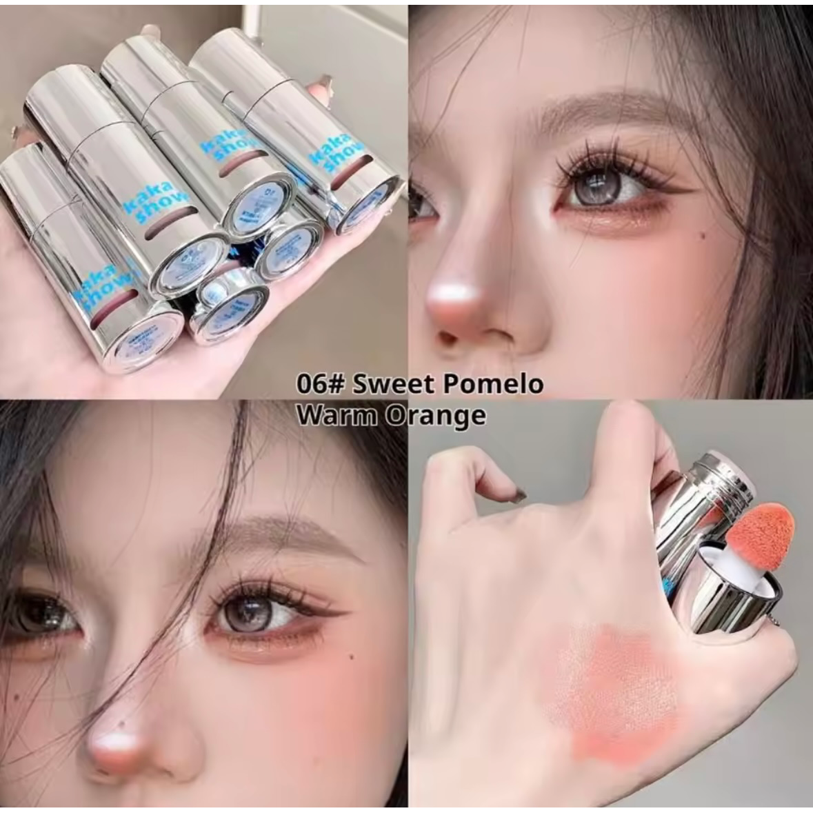 [틱톡+도우인] 업그레이드버전!! 물광 밀착 리퀴드블러셔, 1개, 06# sweet pomelo warm orange 11,000원