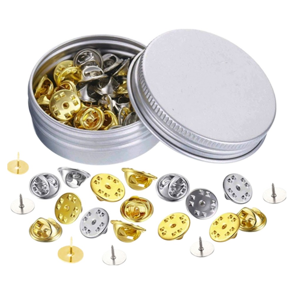 코히모 만능 고정핀 브로치 DIY 못핀 + 배지홀더 50p + 케이스 세트 5W0588, 골드 + 실버, 1세트 9,600원